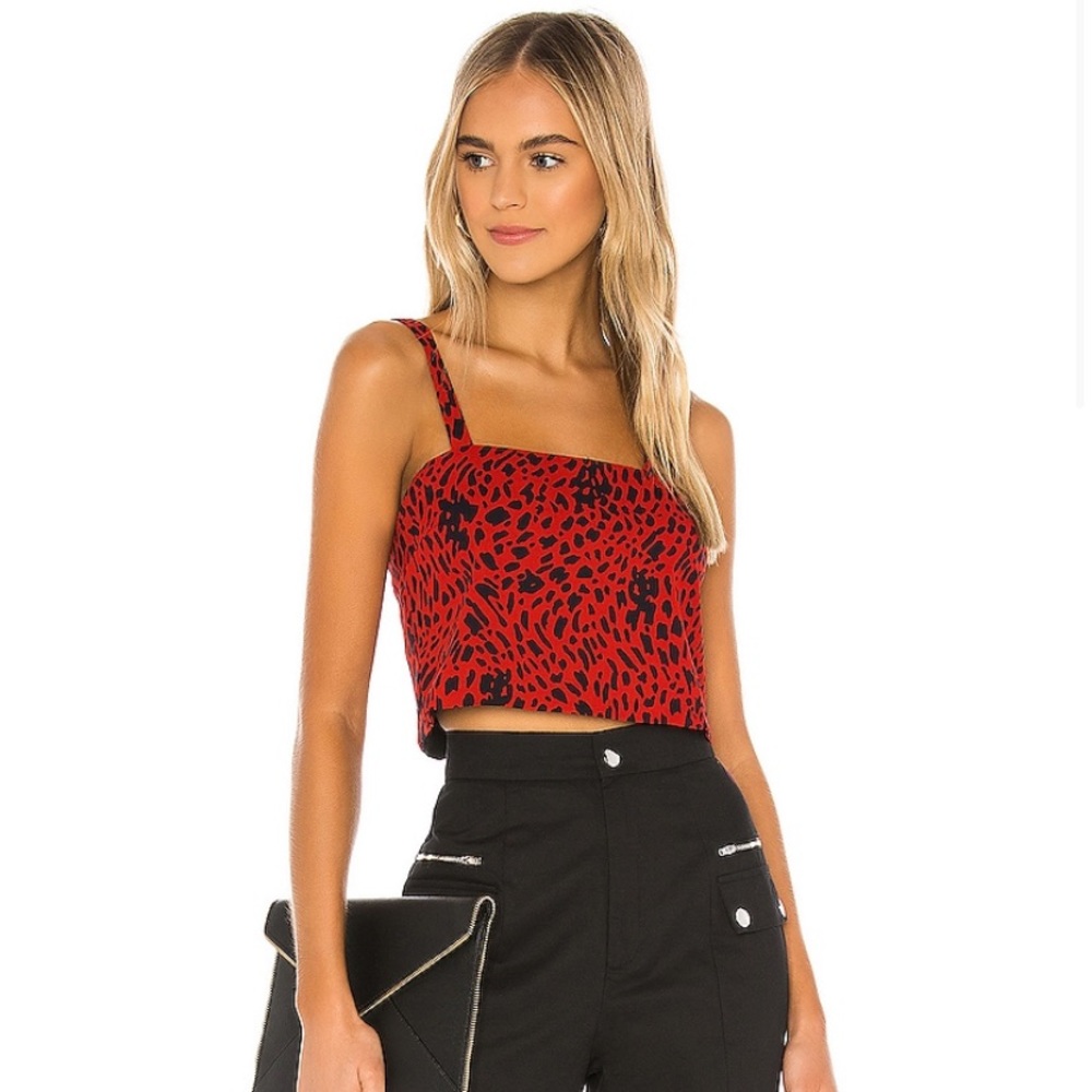 Superdown Red Printed Tank